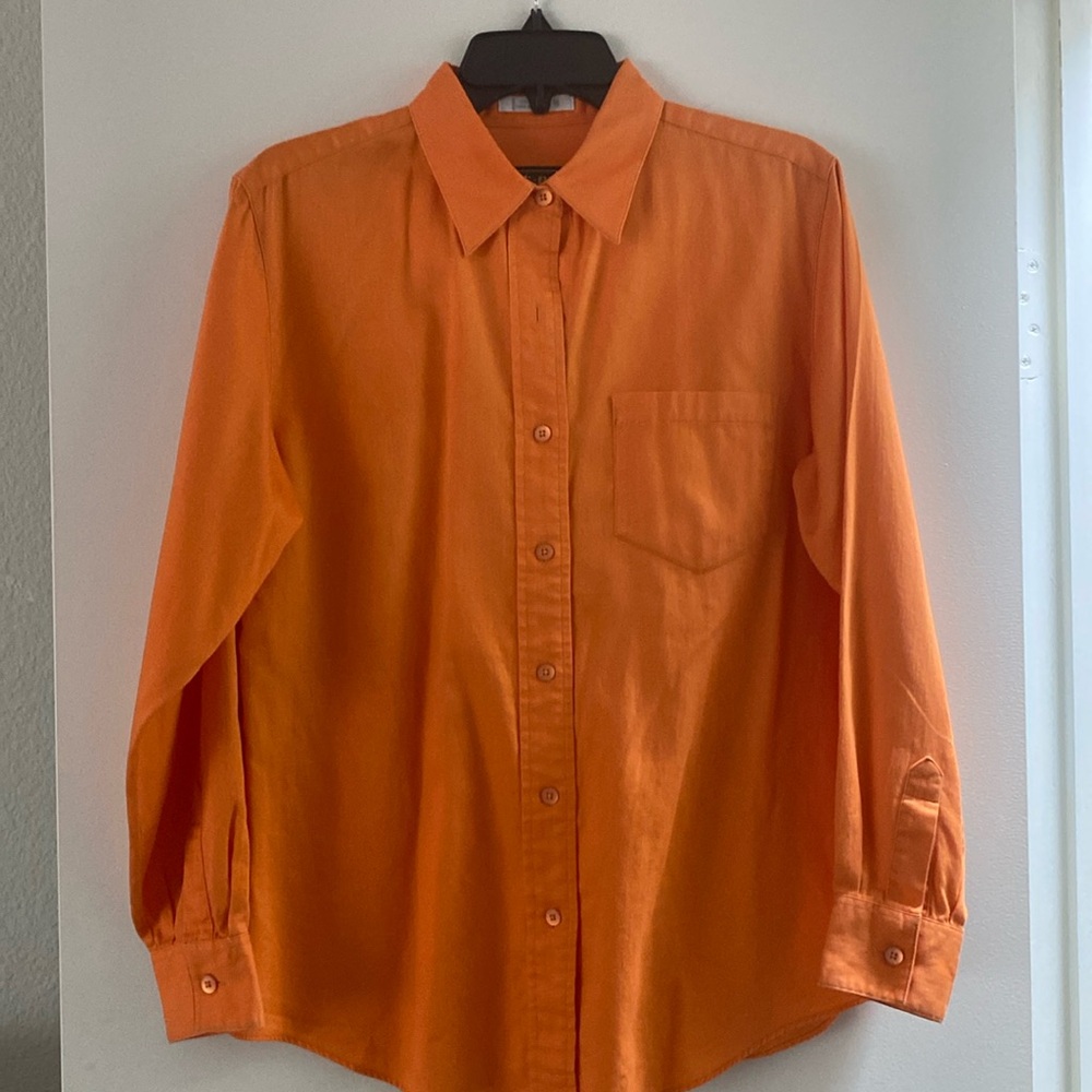Orange Ladies Blouse Size 10